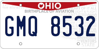 OH license plate GMQ8532