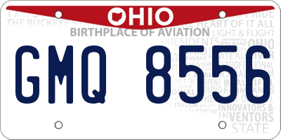 OH license plate GMQ8556