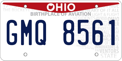 OH license plate GMQ8561
