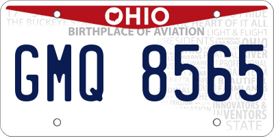 OH license plate GMQ8565