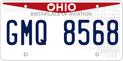 OH license plate GMQ8568