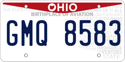 OH license plate GMQ8583