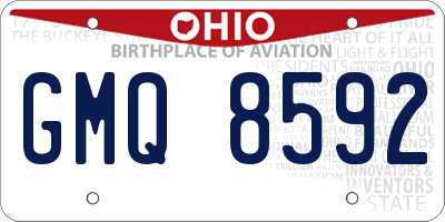 OH license plate GMQ8592