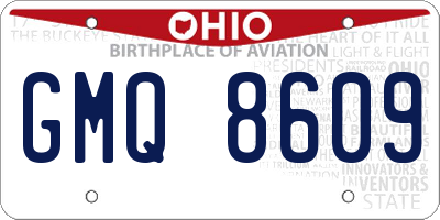 OH license plate GMQ8609