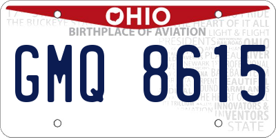 OH license plate GMQ8615