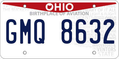 OH license plate GMQ8632