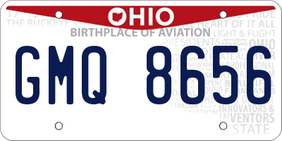 OH license plate GMQ8656
