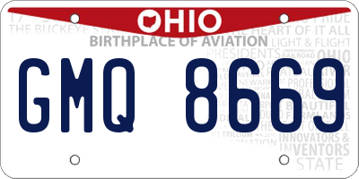 OH license plate GMQ8669