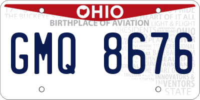 OH license plate GMQ8676