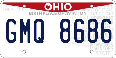 OH license plate GMQ8686