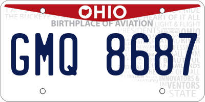 OH license plate GMQ8687