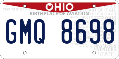 OH license plate GMQ8698