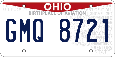 OH license plate GMQ8721