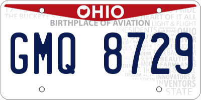OH license plate GMQ8729
