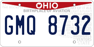 OH license plate GMQ8732