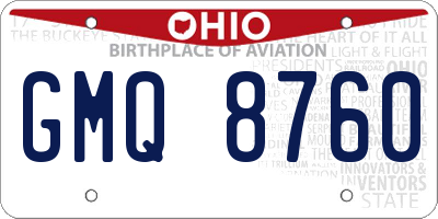 OH license plate GMQ8760
