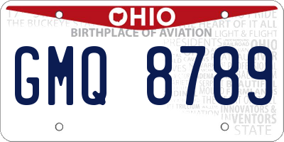 OH license plate GMQ8789