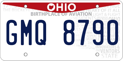 OH license plate GMQ8790