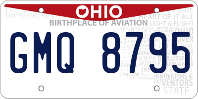 OH license plate GMQ8795