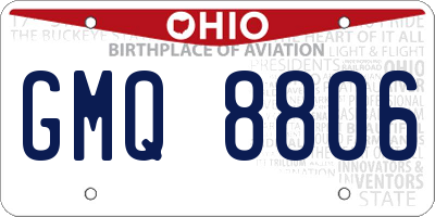 OH license plate GMQ8806