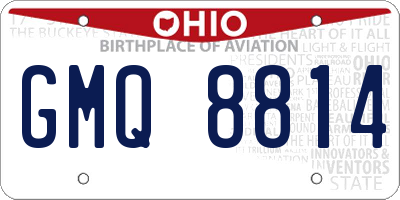 OH license plate GMQ8814