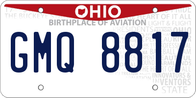 OH license plate GMQ8817