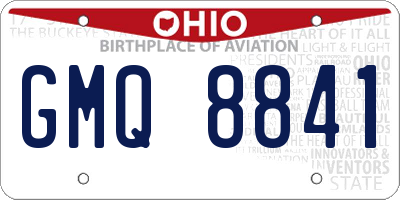 OH license plate GMQ8841