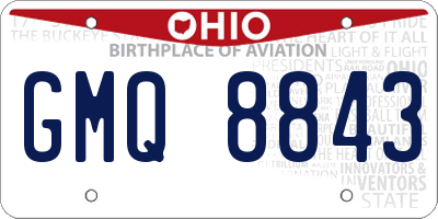 OH license plate GMQ8843