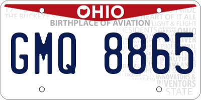 OH license plate GMQ8865