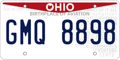 OH license plate GMQ8898