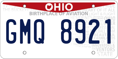 OH license plate GMQ8921
