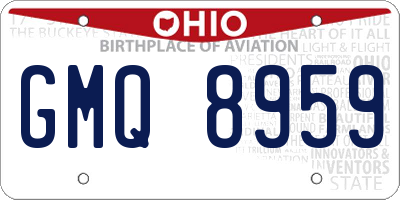 OH license plate GMQ8959