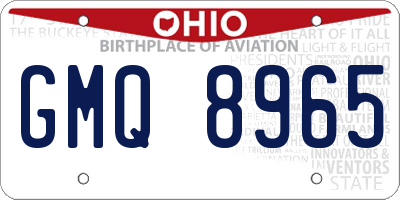 OH license plate GMQ8965