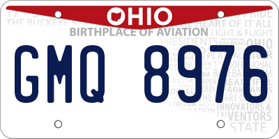 OH license plate GMQ8976