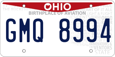OH license plate GMQ8994