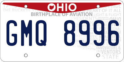 OH license plate GMQ8996