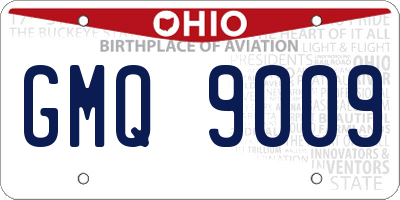 OH license plate GMQ9009