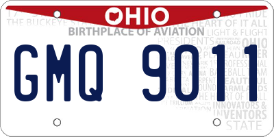 OH license plate GMQ9011