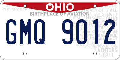 OH license plate GMQ9012