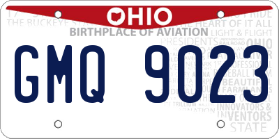 OH license plate GMQ9023