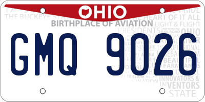 OH license plate GMQ9026