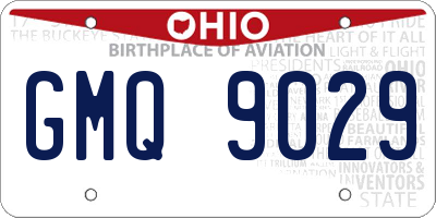 OH license plate GMQ9029
