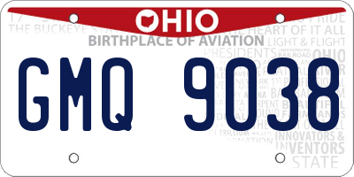 OH license plate GMQ9038