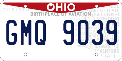 OH license plate GMQ9039