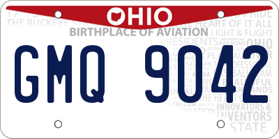 OH license plate GMQ9042