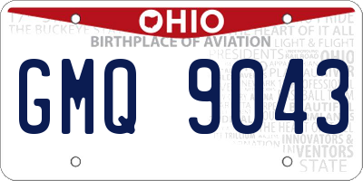 OH license plate GMQ9043