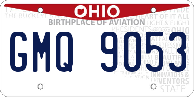OH license plate GMQ9053