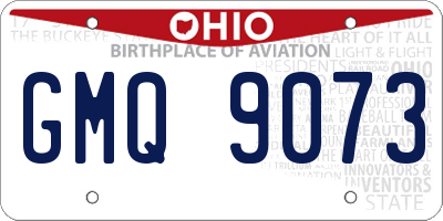 OH license plate GMQ9073