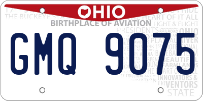 OH license plate GMQ9075