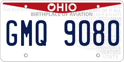 OH license plate GMQ9080